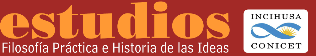 Logotipo da revista Estudos de filosofia prática e história das idéias.